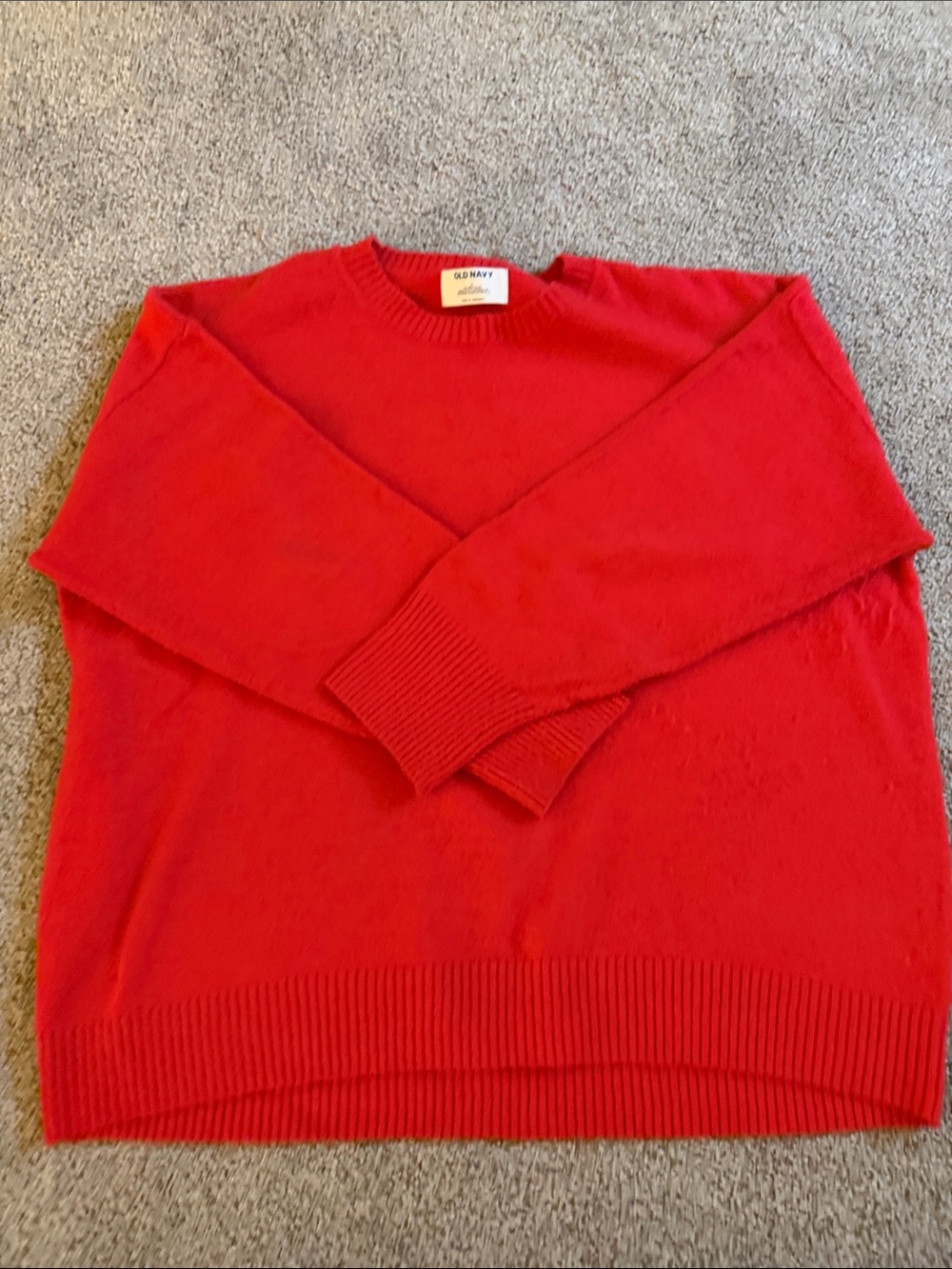 Old Navy Women's Bright Red Crewneck Sweater